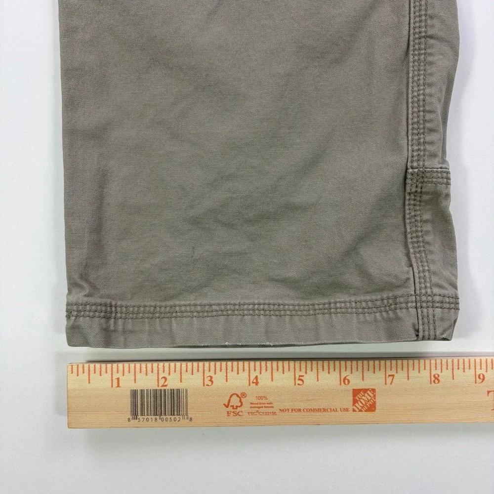 Prana Bronson Pants Mens 34x32 Khaki Tan Organic Cotton Straight Outdoor Hiking